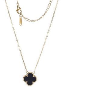 Lucky Clover Necklace For Women Girls, 18K Gold Plated Cute Fashion Simple Girls
